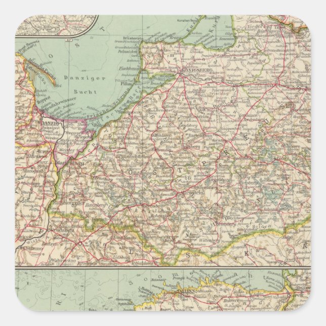 Adesivo Quadrado 58 Prússia Oriental, Estados Bálticos (Frente)