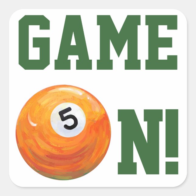 Adesivo Quadrado 5 Ball (Frente)