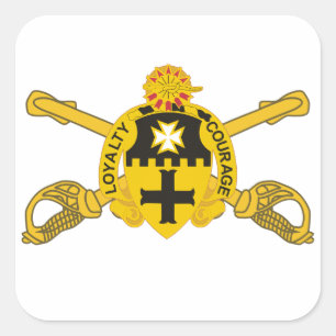 ADESIVO QUADRADO 5 CAVALRY REGIMENT DUI/SABERS CRUZADOS