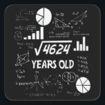 Adesivo Quadrado 68 Years Old Bday Math Teacher 68th Birthday Gift<br><div class="desc">Birthday Design For anyone who's horoscope say difficult & Stubborn But totally worth.Wear it with pride at work,  school gym perfect to pair with shorts,  leggings or jeans for a casual yet trendy Look</div>