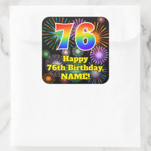 Adesivo Quadrado 76º aniversário: Veja o Rainbow # 76