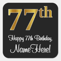 77.º aniversário - Exame Dourado elegante Luxurios