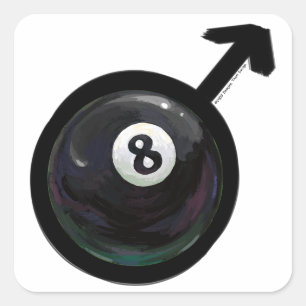 Adesivo Quadrado 8 Ball