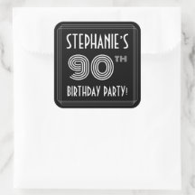 90 Festa de aniversário: Estilo de Deco de Arte e 