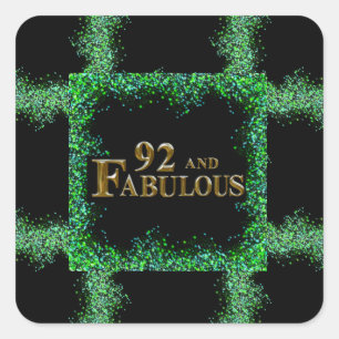 Adesivo Quadrado 92º Aniversário 