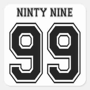 Adesivo Quadrado 99 99 Núm varsity num