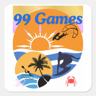 Adesivo Quadrado 99 Jogos Do Verão