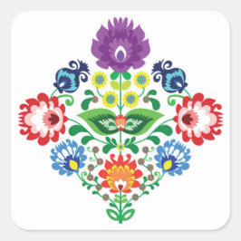 Adesivo Quadrado 💜9💓 Folk inspirou diamante