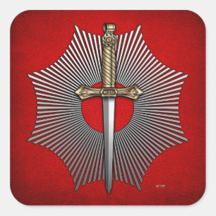 Adesivo Quadrado 9o Grau: Mestre do templo