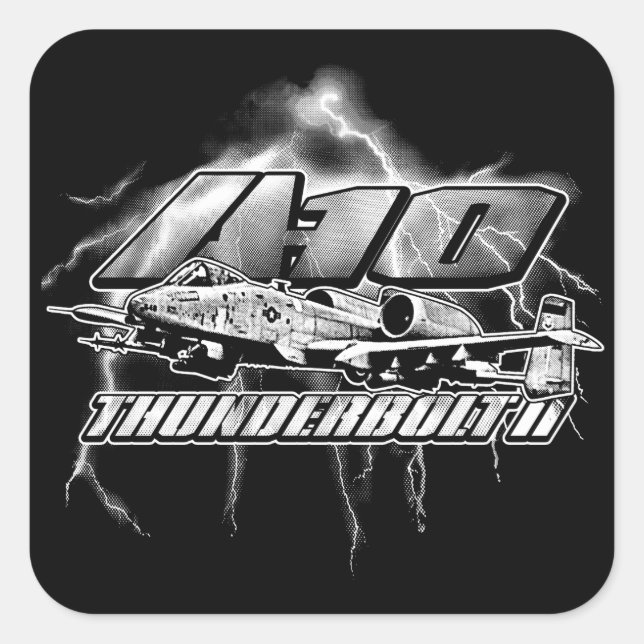 Adesivo Quadrado A-10 Thunderbolt II Sticker Quadrado (Frente)