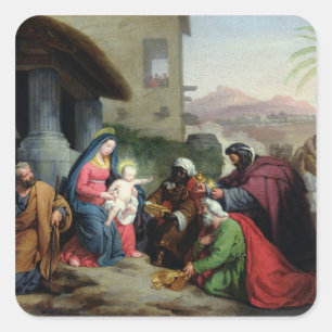 Adesivo Quadrado A adoração dos Magi, c.1833-36