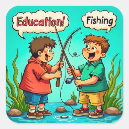 Adesivo Quadrado A alegria da educação e da amizade