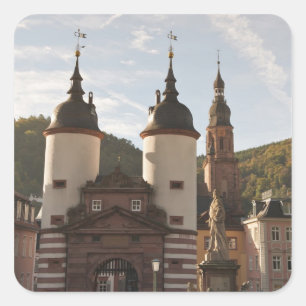 Adesivo Quadrado A Alte Brucke no Centro Histórico, Heidelberg, Ale
