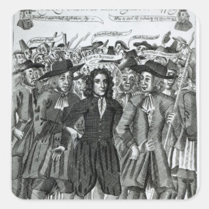 Adesivo Quadrado A apreensão do juiz Jeffreys 1689