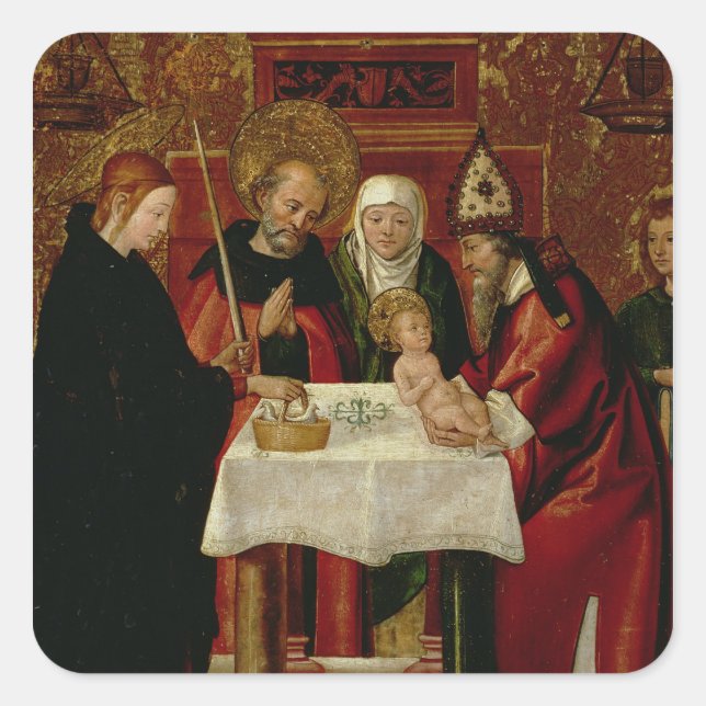 Adesivo Quadrado A apresentação da circuncisão no templo (Frente)