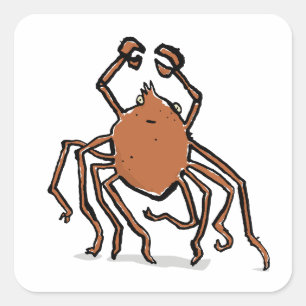 Adesivo Quadrado a aranha do mar groovy