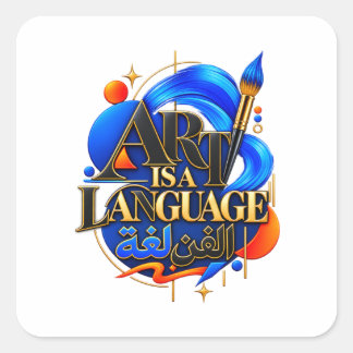 ADESIVO QUADRADO A ARTE É UMA LINGUAGEM