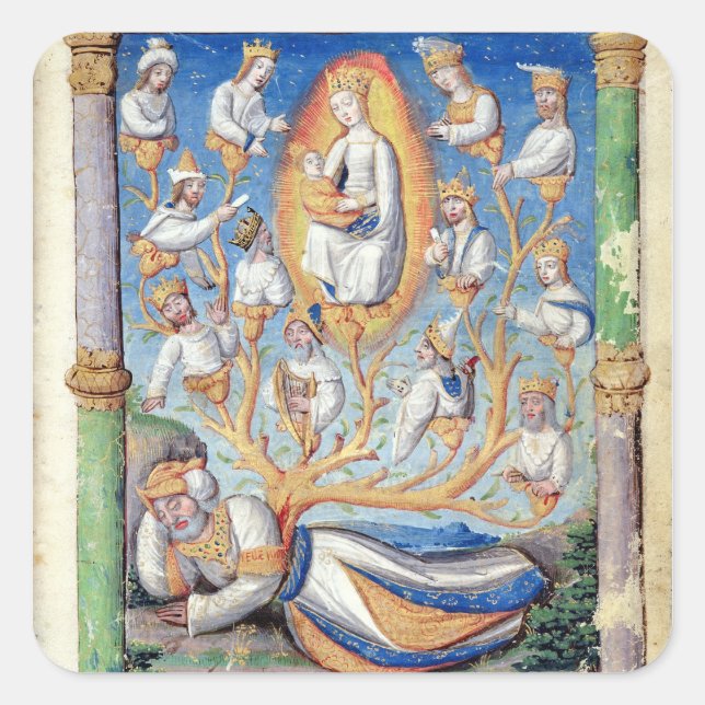 Adesivo Quadrado A árvore de Jesse (Frente)