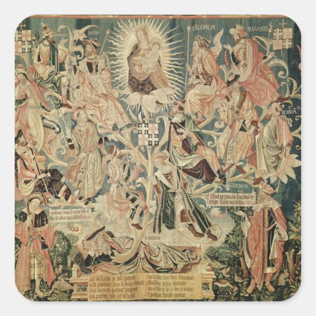 Adesivo Quadrado A árvore de Jesse (Frente)