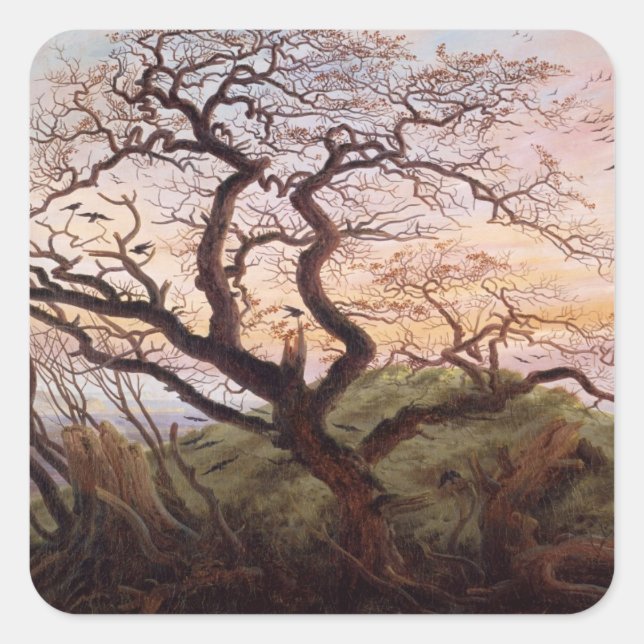 Adesivo Quadrado A árvore dos corvos, 1822 (Frente)