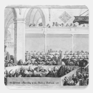 Adesivo Quadrado A assembleia geral de Kirk de Scotland