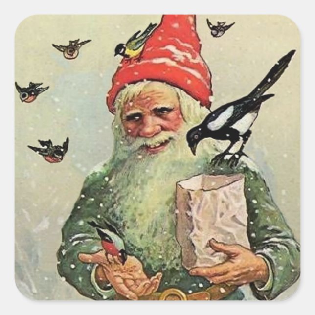 Adesivo Quadrado "A Bag of BirdSeed" por Jenny Nystrom (Frente)