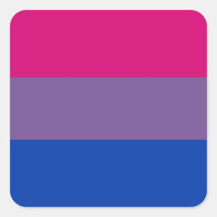 Adesivo Quadrado A bandeira do Bi voa para o orgulho bissexual