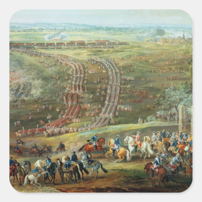 Adesivo Quadrado A Batalha de Fontenoy, 11 de maio de 1745 (Frente)