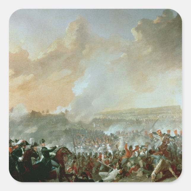 Adesivo Quadrado A Batalha de Waterloo, 18 de junho de 1815 (Frente)