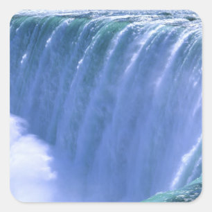 Adesivo Quadrado À Beira das Poderosas Cataratas do Niágara, Nova Y