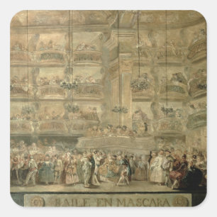 Adesivo Quadrado A bola mascarada, c.1767