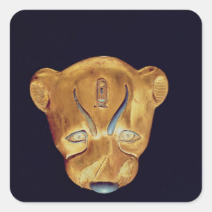 Adesivo Quadrado A cabeça do leopardo, do túmulo de Tutankhamun