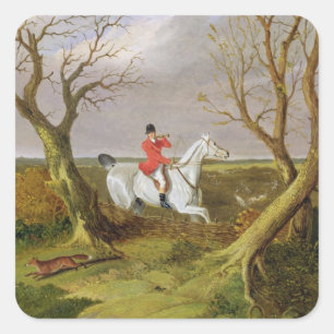 Adesivo Quadrado A caça do Suffolk - partida (óleo em canvas)