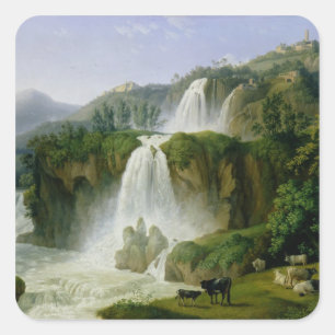 Adesivo Quadrado A cachoeira em Tivoli, 1785