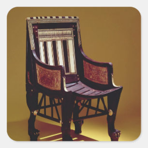 Adesivo Quadrado A cadeira da criança, do túmulo de Tutankhamun