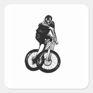 Adesivo Quadrado A camisa do Mountain bike T dos meninos apresenta