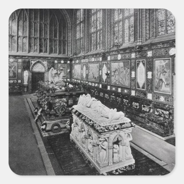 Adesivo Quadrado A Capela do Memorial Albert, Windsor (Frente)