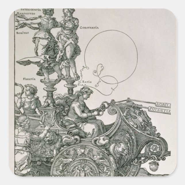 Adesivo Quadrado A carruagem triunfal do Excelente' (Frente)