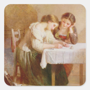 Adesivo Quadrado A carta de amor, 1871