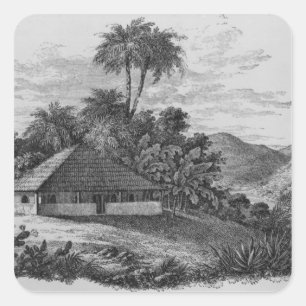 Adesivo Quadrado A casa de um plantador em Brasil
