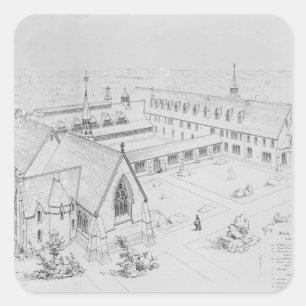 Adesivo Quadrado A casa do compaixão, Clewer