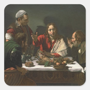 Adesivo Quadrado A ceia em Emmaus, 1601 2