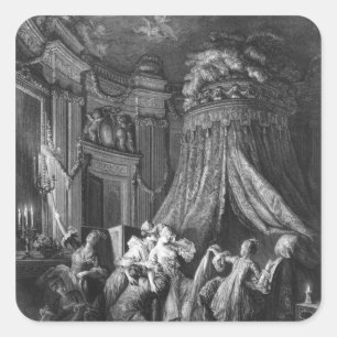 Adesivo Quadrado A cerimónia da ir-à-cama da noiva