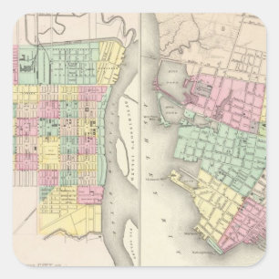 Adesivo Quadrado A Cidade De Savannah Georgia