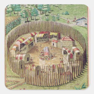 Adesivo Quadrado A cidade fortificada de Pomeiooc