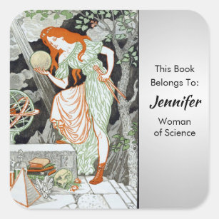 Adesivo Quadrado A ciência feminina por Eugene Grasset Personalize