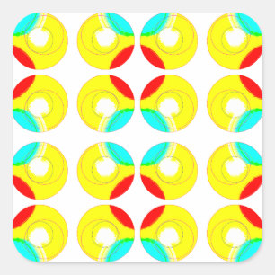 Adesivo Quadrado A circular por...