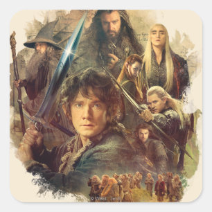 Adesivo Quadrado A Companhia e os Elfos da Mirkwood