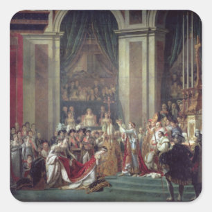 Adesivo Quadrado A consagração e o Josephine de Napoleon