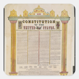 Adesivo Quadrado A Constituição dos Estados Unidos da América